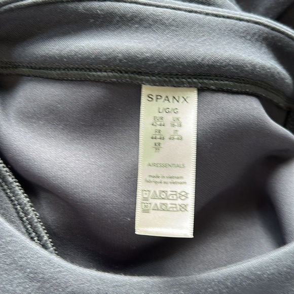 Spanx AirEssentials Tank Midi Dress Sleeveless Modal Blend Dark Storm Blue Sz L - Picture 10 of 16